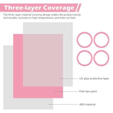 RT-TCZ for Jeep JL Dash Air AC Vents Cover Trim Pink for Jeep Wrangler JL JLU Gladiator JT 2018-2023 Pink Interior Accessories 4pcs