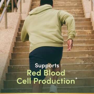 Nature's Bounty Iron 65mg, 325 mg Ferrous Sulfate, Cellular Energy Support, Promotes Normal Red Bloo...