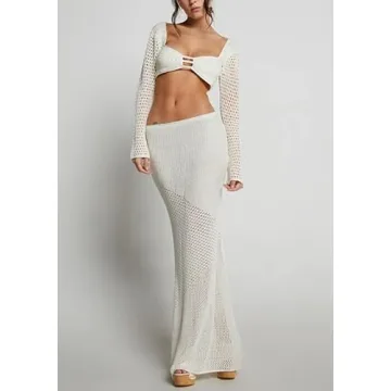 Stylish Women's Crochet Knit Skirt Set for Every Occasion