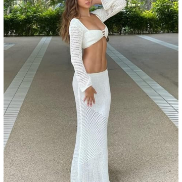 Stylish Women's Crochet Knit Skirt Set for Every Occasion