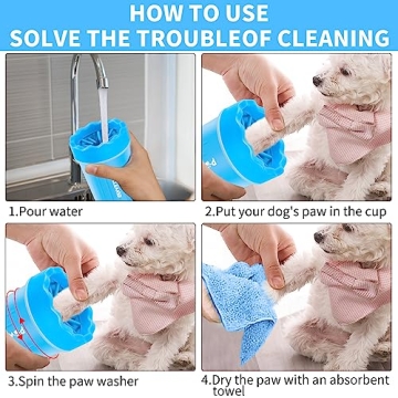 Comotech Dog Paw Cleaner - Portable Washer with Towels