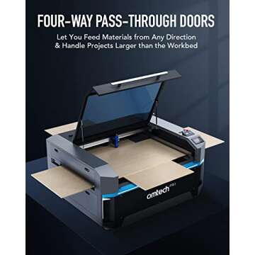 OMTech Pro 150W Hybrid Laser Cutter for Metal & Wood