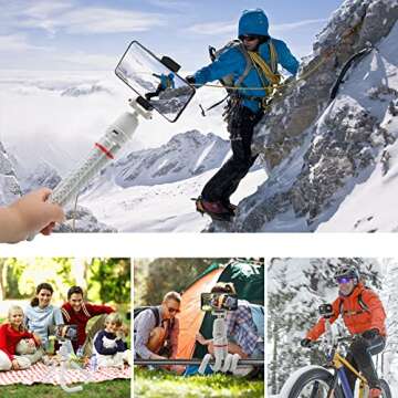 Flexible Phone Tripod, LINKCOOL 360 Degree Portable Bendable Camera Tripod Octopus Tripod with Wireless Remote Shutter for iPhone Samsung Other Smartphone/Camera/Gopro - White