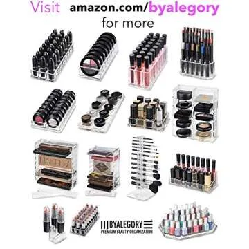 byAlegory Acrylic Makeup Eyelashes 'Lash' Organizer 10 Space Beauty Storage Designed To Stand Or Lay Flat - Clear
