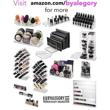 byAlegory Acrylic Makeup Eyelashes 'Lash' Organizer 10 Space Beauty Storage Designed To Stand Or Lay Flat - Clear