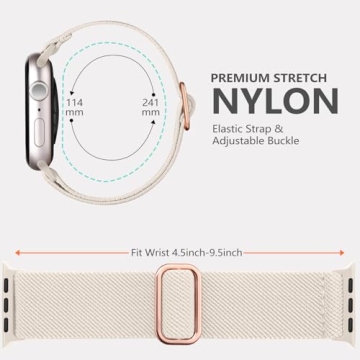 Maledan Elastic Nylon Bands for Apple Watch Sizes