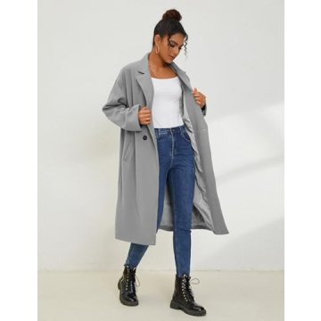 UANEO Women's Cozy Wool Blend Oversized Winter Coat
