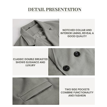 UANEO Women's Cozy Wool Blend Oversized Winter Coat