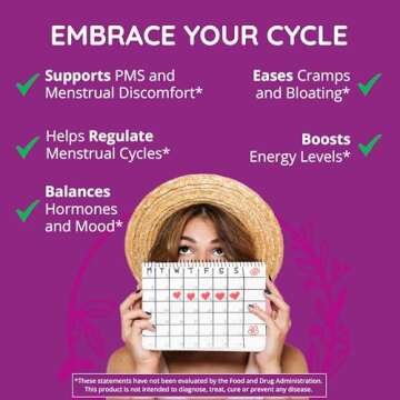 Hormone Balance for Women – PMS Support Supplement, Menopause & Perimenopause | Bloating Relief, M...
