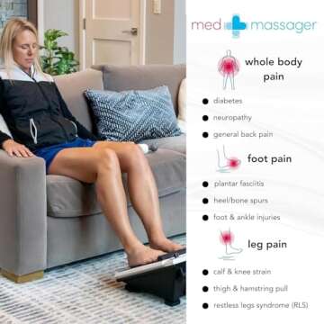MedMassager Foot Massager Plus | Deep Tissue Massage Therapy, at-Home Massager, Dual Speed, Portable...