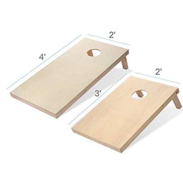 Tailgating Pros 4'x2' Cornhole Boards w/Carrying Case & Set of 8 Cornhole Bags (You Pick Color) 25 B...