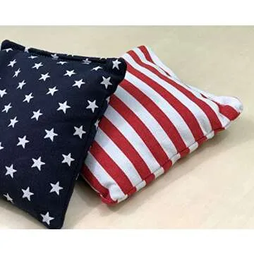 Tailgating Pros 4'x2' Cornhole Boards w/Carrying Case & Set of 8 Cornhole Bags (You Pick Color) 25 Bag Colors! (Stars/Stripes, 4'x2' Boards)