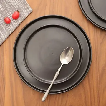 Stone Lain Stoneware Round Dinner Plates 4-Piece Set