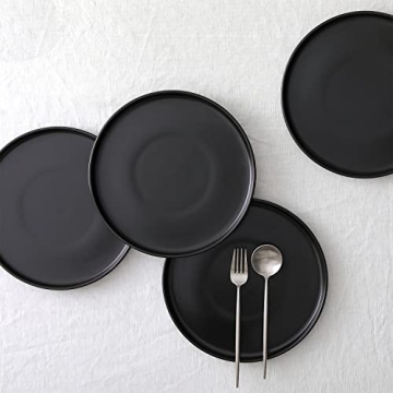 Stone Lain Stoneware Round Dinner Plates 4-Piece Set