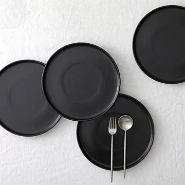 Stone Lain Stoneware Round Dinner Plates 4-Piece Set