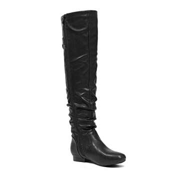 DREAM PAIRS Women's Stylish Over The Knee Winter Boots