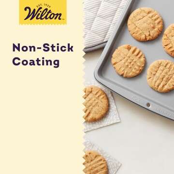 Wilton Recipe Right Small Non-Stick Baking Sheet, Cookie Sheet, 13.2 x 9.25-Inch, Steel