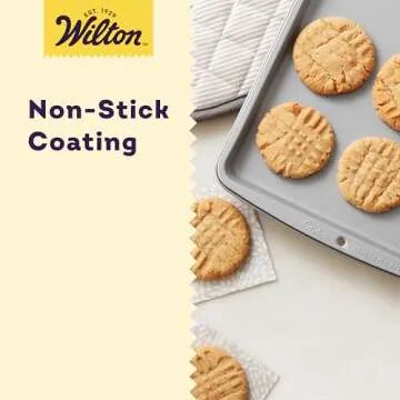 Wilton Recipe Right Small Non-Stick Baking Sheet, Cookie Sheet, 13.2 x 9.25-Inch, Steel