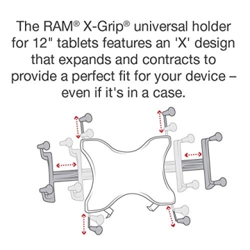RAM Mounts 12 Inch Tablet Cradle with Durable Holder