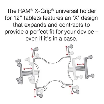 RAM Mounts 12 Inch Tablet Cradle with Durable Holder