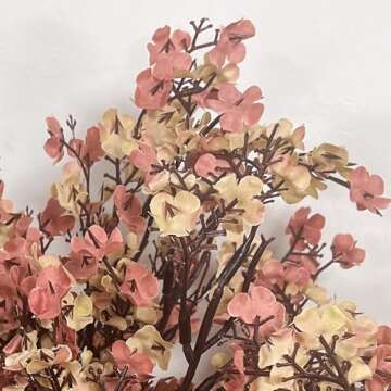 WEISPARK Artificial Flowers 10 pcs Faux Babys Breath Silk Flower Fake Gypsophila Bulk Bouquet for Home Office Wedding Restaurant Centerpieces Christmas Party Decor