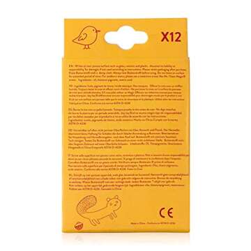 Jaq Jaq Bird Butterstix Non-Toxic, Dust-Free Chalk (12 Count) (Colors)