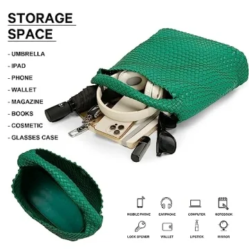 Queenoris Woven Purse Stylish Summer Hobo Tote Women