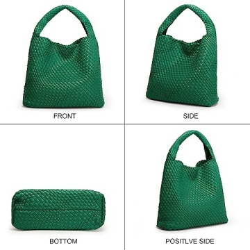 Queenoris Woven Purse Stylish Summer Hobo Tote Women