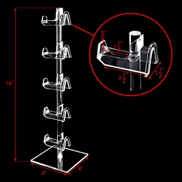 MOOCA 2 Pcs Set Premium Acrylic Sunglass Organizer, Glasses Holder, Sunglass Holder, Glasses Stand, Eye Glass Holder, 5 Frames for Each