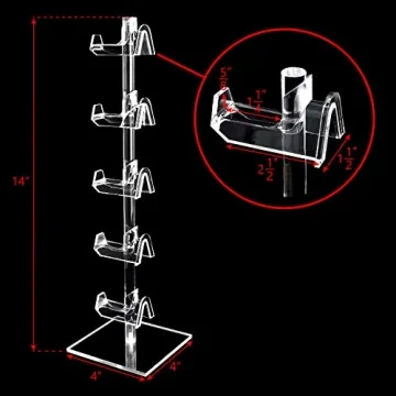 MOOCA 2 Pcs Set Premium Acrylic Sunglass Organizer, Glasses Holder, Sunglass Holder, Glasses Stand, Eye Glass Holder, 5 Frames for Each