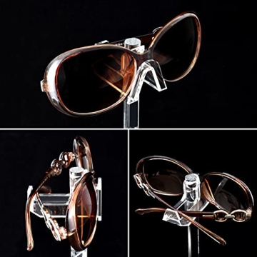 MOOCA 2 Pcs Set Premium Acrylic Sunglass Organizer, Glasses Holder, Sunglass Holder, Glasses Stand, Eye Glass Holder, 5 Frames for Each