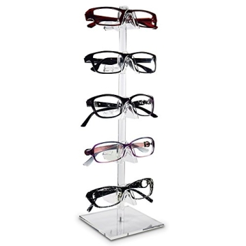 MOOCA 2 Pcs Set Premium Acrylic Sunglass Organizer, Glasses Holder, Sunglass Holder, Glasses Stand, Eye Glass Holder, 5 Frames for Each