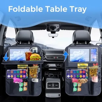 RZOIXUUR Backseat Car Organizer 2-Pack with Tablet Holder