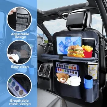 RZOIXUUR Backseat Car Organizer 2-Pack with Tablet Holder