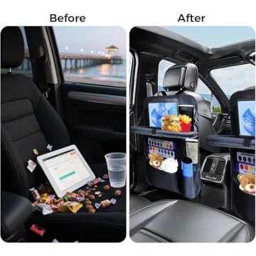RZOIXUUR Backseat Car Organizer 2-Pack with Tablet Holder
