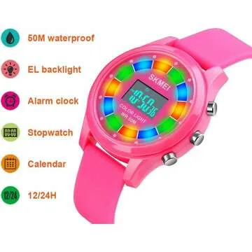 Kids Waterproof Digital Sport Watch with Alarm
