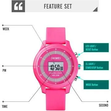 Kids Waterproof Digital Sport Watch with Alarm