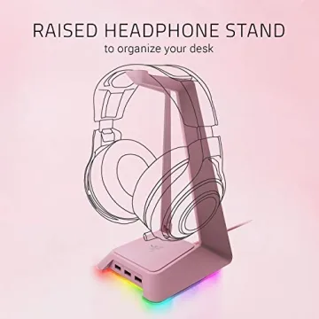Razer Chroma Headphone Stand with USB Hub - Quartz Pink