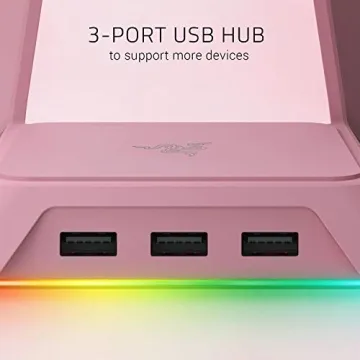 Razer Chroma Headphone Stand with USB Hub - Quartz Pink