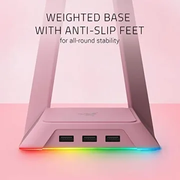 Razer Chroma Headphone Stand with USB Hub - Quartz Pink