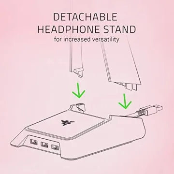 Razer Chroma Headphone Stand with USB Hub - Quartz Pink