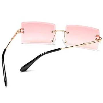 Trendy Rectangle Sunglasses with UV400 Protection
