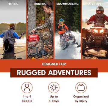 Comprehensive Adventure Medical Kits Sportsman Series 200 First Aid Kit for Camping and More