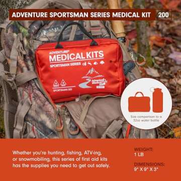 Adventure Medical Kits Sportsman 200 First Aid Kit for 4 People