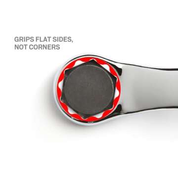 TEKTON 17 x 19 mm Offset Box End Wrench for Tight Spaces