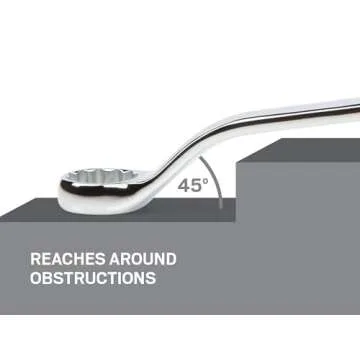 TEKTON 17 x 19 mm Offset Box End Wrench for Tight Spaces