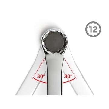 TEKTON 17 x 19 mm Offset Box End Wrench for Tight Spaces