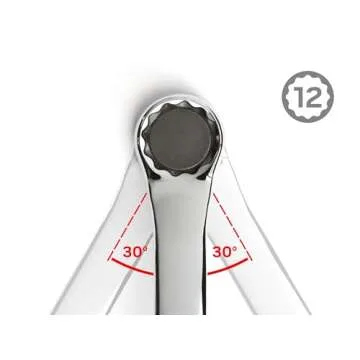 TEKTON 17 x 19 mm Offset Box End Wrench for Tight Spaces