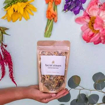 Botanical Facial Steam | 4 Steams | Organic Skin Care | All Skin Types | Cleanse, Hydrate, Tone | USDA Organic Herbs | Wildflower Wellness