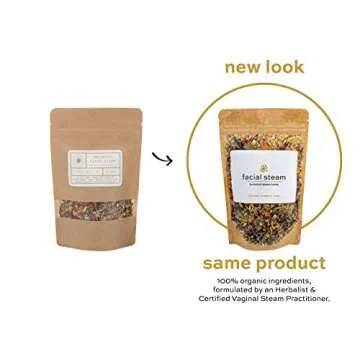 Botanical Facial Steam | 4 Steams | Organic Skin Care | All Skin Types | Cleanse, Hydrate, Tone | USDA Organic Herbs | Wildflower Wellness